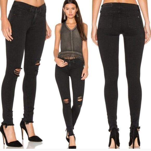 Rag & Bone Black Jean Leggings - Picture 7 of 15